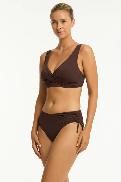 Sea Level Essentials Cross Front Bra Top